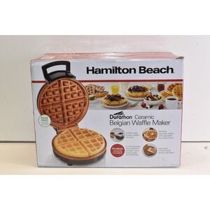 Hamilton Beach Durathon Ceramic Removable-Grid Belgian Waffle Maker- Open Box
